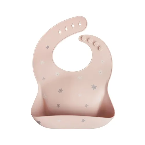 Vista 13 de Mushie - Babero de silicón para bebé, ajustable y resistente al agua (rosado)