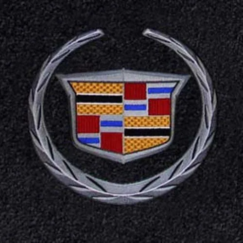 Cadillac CTS RWD - Alfombrillas de ébano con logotipo de escudo plateado 2008 2009 2010 2011 2012 2013