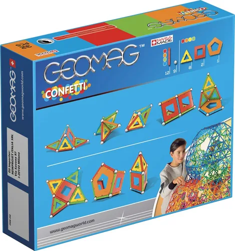 Vista 2 de Geomag - Confeti - Juego de construcción magnético de 32 piezas, juguete de construcción de tallo certificado, seguro para niños de 3 años