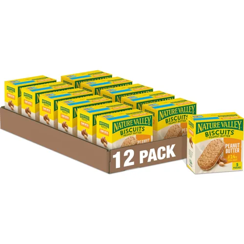 Vista 18 de Nature Valley Sándwiches de galletas, bocadillos de mantequilla de maní y chocolate, 5 unidades, 6.75 onzas