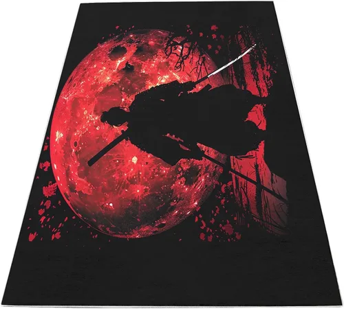 Vista 5 de Generic Alfombra lavable a máquina, alfombra Samurai para sala de estar, antideslizante, 2 x 3, alfombras oblongas para dormitorio, cocina, pasillo