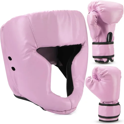 Vista 9 de Set de protección para la cabeza y guantes de boxeo Arrowbash para niños, guantes de boxeo de 6 oz y protección para la cabeza de lucha
