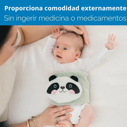 Vista 4 de Dr. Brown's Banda térmica para el vientre de Gripebelt para bebé, calma la barriga del bebé con suave calor y compresión, panda, 0 meses
