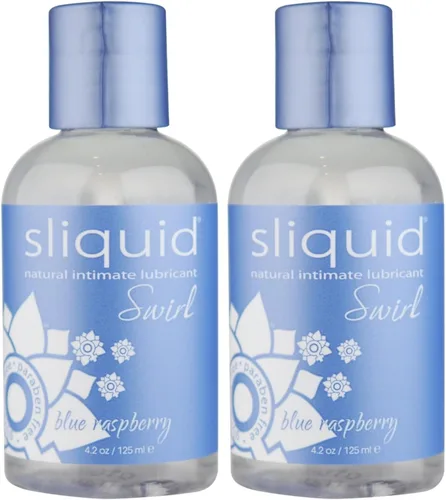 Vista 6 de Sliquid Swirl Lubricante Natural a Base de Agua, Fresa Granada, 4.2 Onzas