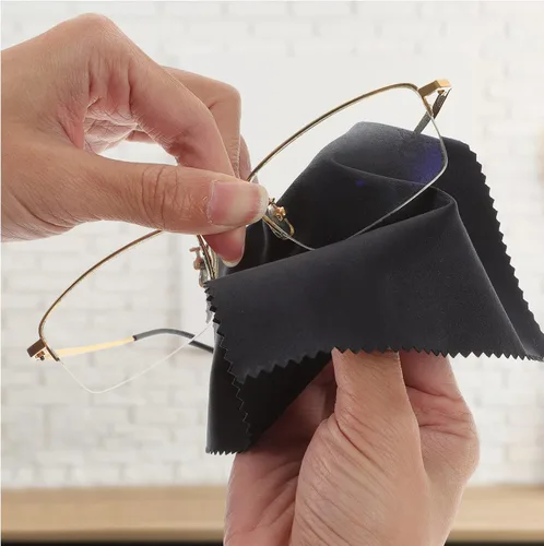 Vista 3 de 100 unids Paño de gafas Paños de limpieza de gafas Paño de limpieza de gafas Paño de limpieza de vidrio de ojos Paño de limpieza de lentes Paño