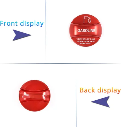 Vista 6 de Tapa del depósito de combustible de aleación de aluminio para accesorios Alfa Romeo Giulia Stelvio 2017-2020 (rojo)