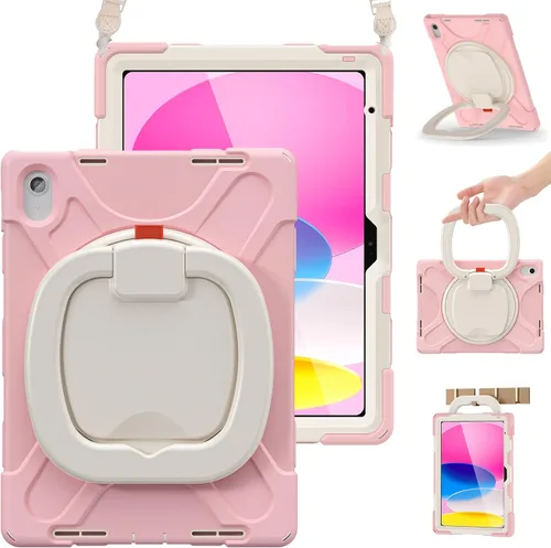 Vista 9 de BRAECN Funda para iPad (A16) de 11ª/10ª generación de 11 pulgadas/10.9 pulgadas 2025/2022, silicona protectora resistente con protector de pantalla