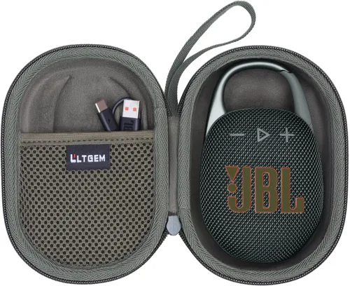 Vista 9 de LTGEM - Funda compatible con altavoz Bluetooth portátil JBL Clip 3, impermeable, duradero, color negro