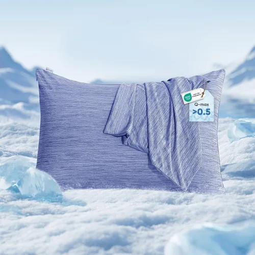 Vista 11 de Marchpower Fundas de almohada refrescantes para personas que duermen con calor, Fundas de almohada japonesas de enfriamiento Arc Chill, juego de 2