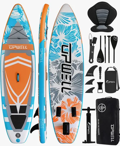 Vista 11 de UPWELL Tabla de Paddle Inflable de 10'6"/11'/11'6", Stand Up Paddleboard para Jóvenes y Adultos, Diseño Estable, Accesorios Premium de SUP, Mochila