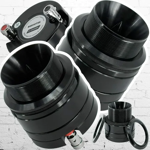 Vista 5 de Gravity 2 altavoces coaxiales WZ6G Warzone Series de 6.5 pulgadas, 1000 W Pro de rango medio + 2 tweeter de titanio resistente Audiotek AT-W460BK