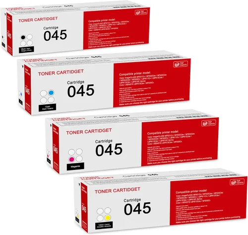 Vista 7 de Paquete de 5 cartuchos de tóner 045 BK/C/M/Y: repuesto compatible CRG-045 para Canon Color imageCLASS MF631Cn MF632Cdw MF633Cdw MF634Cdw MF635Cx