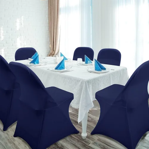 Vista 3 de Babenest - Fundas plegables para sillas de licra, 10 unidades, universales, elásticas, lavables, ajustadas, para bodas, vacaciones, banquetes