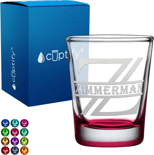 Vista 19 de Inicial y nombre de cristal de chupito personalizado, 2 onzas, parte inferior negra grabada con texto personalizado para regalos, bodas, cumpleaños