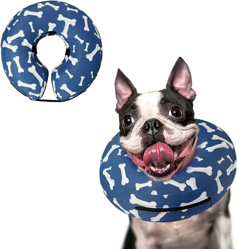 Vista 16 de Supet Collar Inflable de Cono para Perros Grandes, Medianos y Pequeños, Collar de Cono Suave para Perros y Gatos, ECollar de Cuello en Forma de Dona