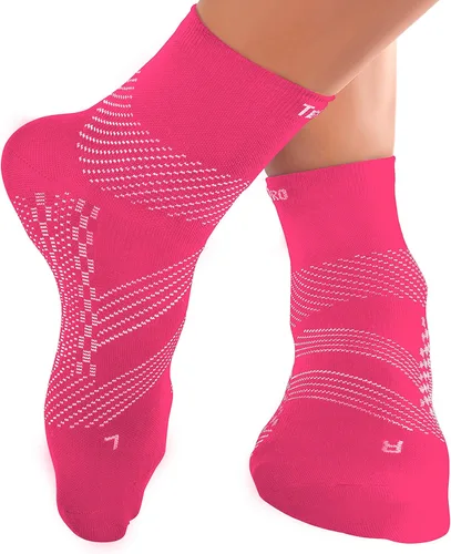 Vista 14 de TechWare Pro Calcetines para fascitis plantar - Calcetines de compresión de tobillo para mujeres y hombres. Soporte para tendinitis de Aquiles