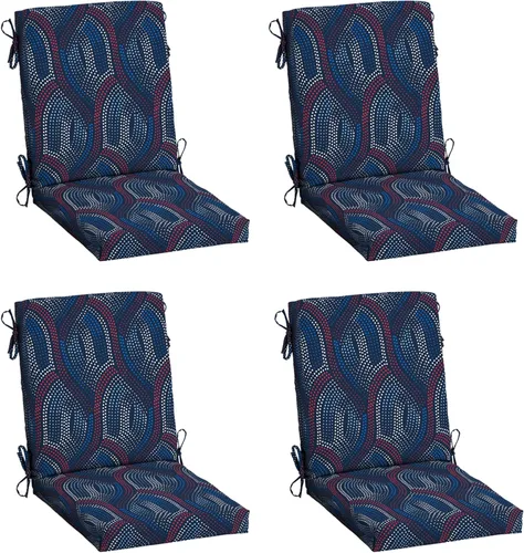 Vista 25 de Cojín para silla de comedor exterior Arden, 20 x 20 pulgadas, resistente a la lluvia, resistente a la decoloración, Alana Tile