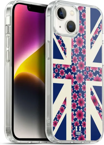 Vista 132 de Head Case Designs Blue Gingham Union Jack Collection - Funda de gel suave compatible con Apple iPhone 7 Plus/iPhone 8 Plus