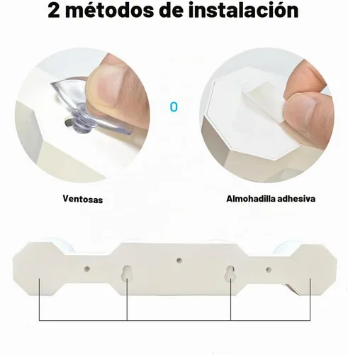 Vista 4 de Espejo de tocador profesional recargable portátil con 4 bombillas LED, luz de día simulada para baño, maquillaje, tocador, tocador, luces de tocador