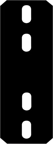 Vista 3 de heneng Paquete de 4 soportes rectos planos de 10 x 3 pulgadas, calibre 9 (0.154 in de grosor) conectores de placa de reparación resistentes