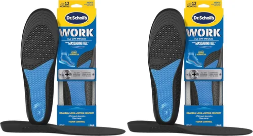 Vista 11 de Dr. Scholl's Plantillas Work All Day Superior Comfort (con) gel de masaje, hombres, 1 par, recortar a medida