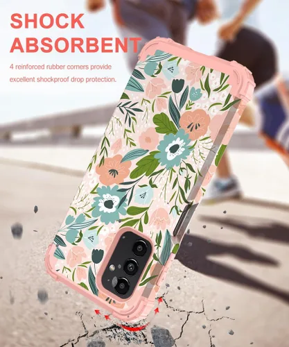 Vista 134 de Hocase Funda para Galaxy A13 5G, resistente a prueba de golpes, protección de goma de silicona suave, funda protectora híbrida de plástico duro