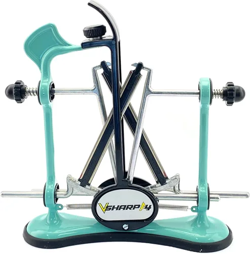 Vista 2 de Warthog V-Sharp A4 - Afilador de cuchillos, ideal para cocineros caseros, pescadores, cazadores, varillas de diamante, ángulos ajustables, marco