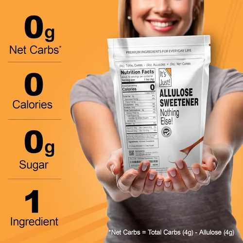 Vista 4 de It's Just - Allulosa, sustituto del azúcar, edulcorante apto para keto, sin glicemia, sin OMG (311.8 g)