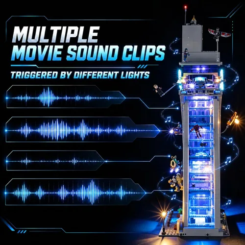 Vista 5 de Kit de iluminación LED para Lego 76269 Marvel Avenger Tower Building Set (sin modelo), juego de luces compatibles con Marvel Lego 76269 - sin juego
