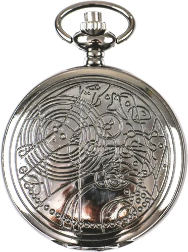 Vista 5 de BOSHIYA Reloj clásico de bolsillo de cuarzo vintage con números arábigos con cadena para Navidad, padres, cumpleaños, aniversario, día GIF