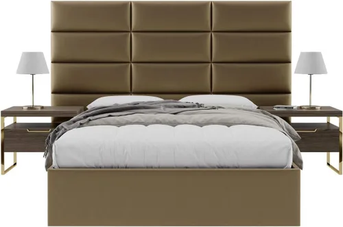 Vista 393 de Vänt - Paneles tapizados de cabecera para montar en la pared, diseño Isabelle, 60 x 23 pulgadas, configuración de 4 paneles individuales