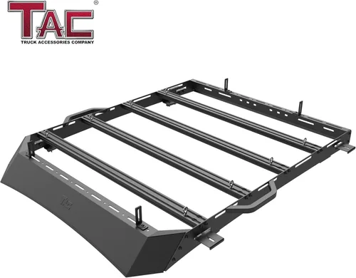 Vista 2 de TAC - Soporte de techo compatible con Tacoma 2024-2025, camión de cabina doble, barra transversal, carga, canoa, bicicleta, kayak, snowboard