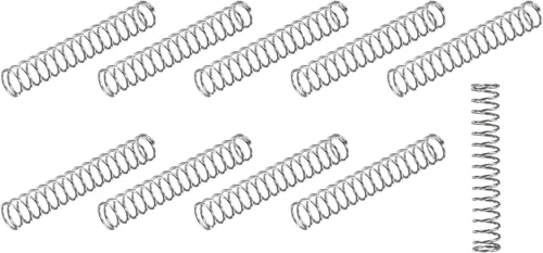 Vista 21 de METALLIXITY Muelles de compresión (0.012 x 0.118 in de DE, 0.57 pulgadas de longitud libre), 20 unidades, resorte de extensión de acero inoxidable