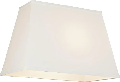 Vista 3 de Pantalla rectangular grande de lino marfil (premontada) 14 pulgadas de ancho x 6 pulgadas de profundidad en la parte superior y 18 pulgadas de ancho