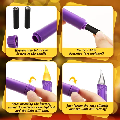 Vista 5 de 5 piezas de juego de velas de Adviento sin llama LED, velas de Adviento de Navidad con palabras Esperanza Paz Amor Alegría Cristo, velas cónicas