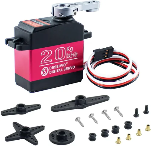 Vista 8 de DS3235 77.2 lbs Digital RC Servo de alto par todo el engranaje de metal Motor sin núcleo impermeable servomotores para RC Robot, coche, camión