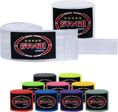 Vista 10 de FARABI - Vendas de mano de boxeo para niños, 8.2 ft, vendas de mano junior, envolturas de mano para boxeo, Muay Thai, MMA Boxeo, vendas de mano