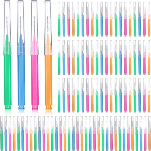 Vista 28 de Patelai 100 piezas cepillo para brackets cepillo interdental palillo de dientes cabezal de hilo dental cepillo de higiene dental limpiador