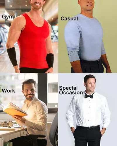 Vista 5 de Insta Slim musculosa de compresión muscular (Int) para hombre