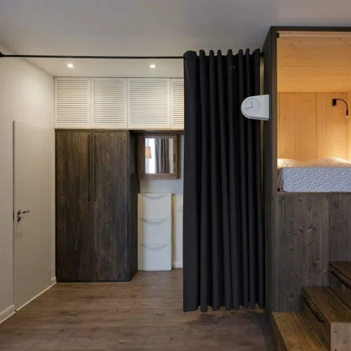 Vista 278 de NICETOWN - Divisor de habitación, cortina opaca divisora de habitación con función de aislamiento térmico, panel para puerta corredera o patio