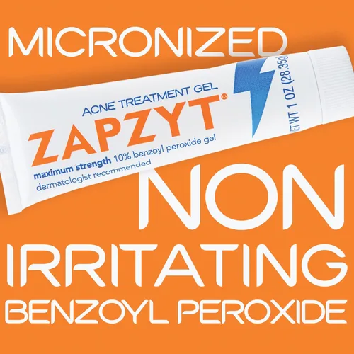 Vista 6 de Zapzyt Gel de tratamiento de acné con peróxido de benzoilo al 10% de máxima resistencia, 1 oz.