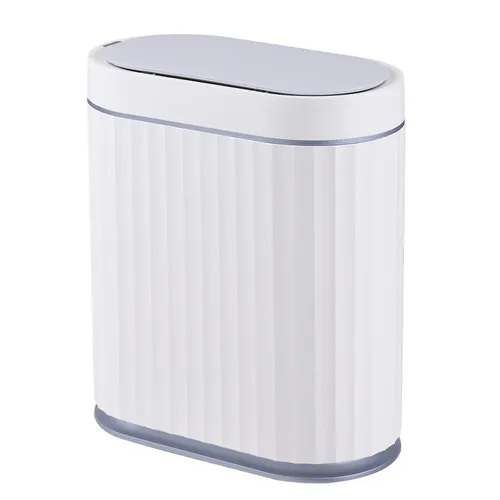 Vista 11 de ELPHECO Bote de basura con sensor de 2 galones, resistente al agua IPX5 con sensor de movimiento, cubo de basura automático para baño, oficina, Beige