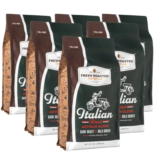 Vista 37 de Fresh Roasted Coffee, Blackbeard's Revenge, 12 onzas, tostado medio, Kosher, grano entero