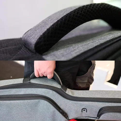 Vista 2 de Bolsa de guitarra eléctrica de 39 pulgadas, funda de guitarra de 0.472 in, delgada, suave, ligera, con bolsillos, correas ajustables