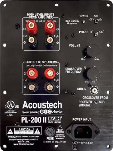 Vista 5 de Bic Acoustech PL-200 II Subwoofer - Negro brillante