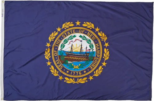 Vista 6 de Bandera de New Hampshire (2 pies x 3 pies) USA-Made to Official State Design Specifications