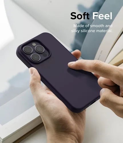 Vista 6 de Ringke Funda de silicona compatible con iPhone 14 Pro Max de 6.7 pulgadas, color morado oscuro