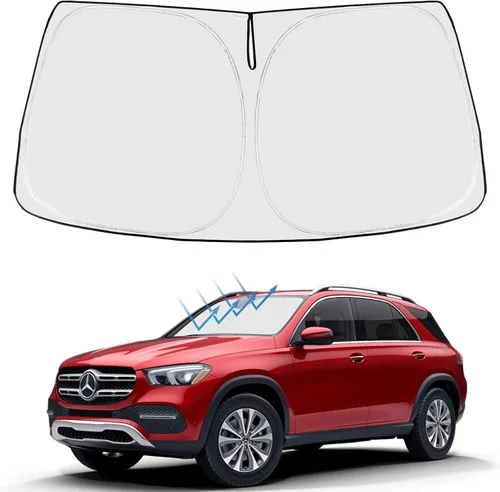 Vista 71 de Proadsy Parasol para parabrisas Rivian R1S 2022-2025 2026 de 4 capas plegable, protector de parasol frontal que bloquea los rayos UV, mantiene