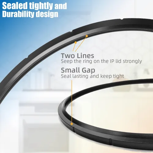 Vista 3 de 09924 Anillo de sellado de olla a presión de repuesto para presto Canner, compatible con modelos de presión de 6 y 8 cuartos de galón 0126306