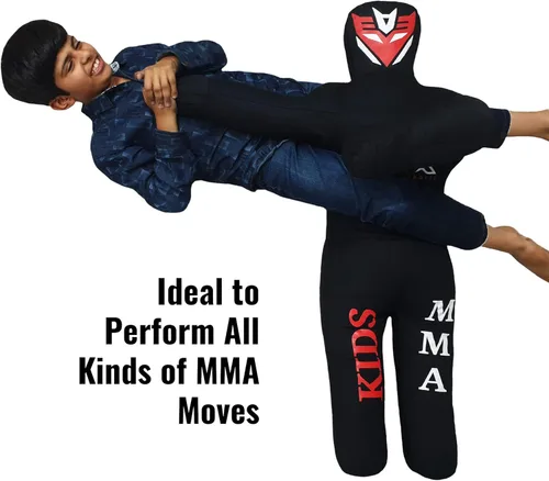Vista 3 de Maniquí de Jiu Jitsu Brasileño para Niños Jóvenes MMA Boxeo Jiu Jitsu Brasileño - 43.3 in Sin Relleno